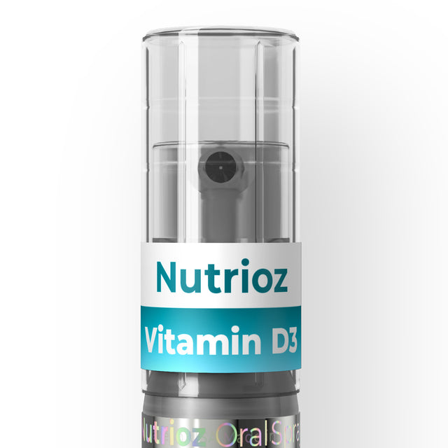 Nutrioz Vitamin D3 – Strengthen Your Immune System. 240 sprays per bottle → 60 to 240 days supply