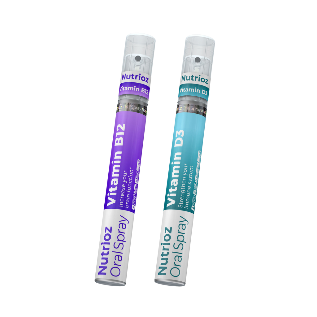 Nutrioz Vitamin D3 and Vitamin B12 Complex Oral Spray bundle